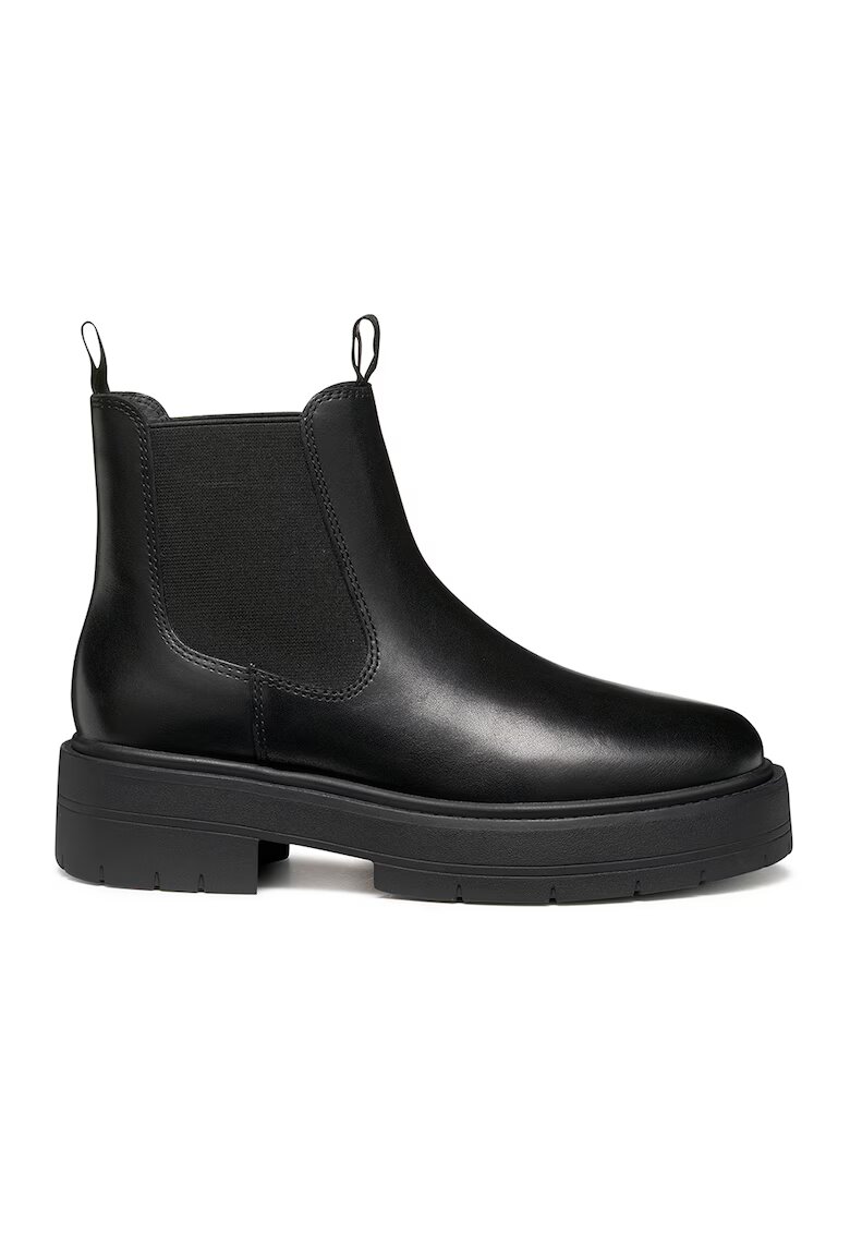 Geox Ghete Chelsea de piele - Negru