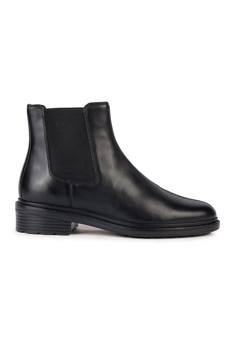 Geox Ghete Chelsea de piele - Negru