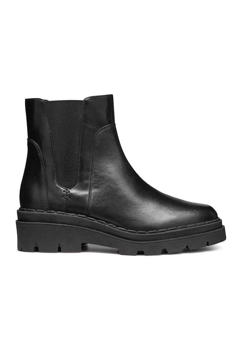 Geox Ghete Chelsea de piele - Negru