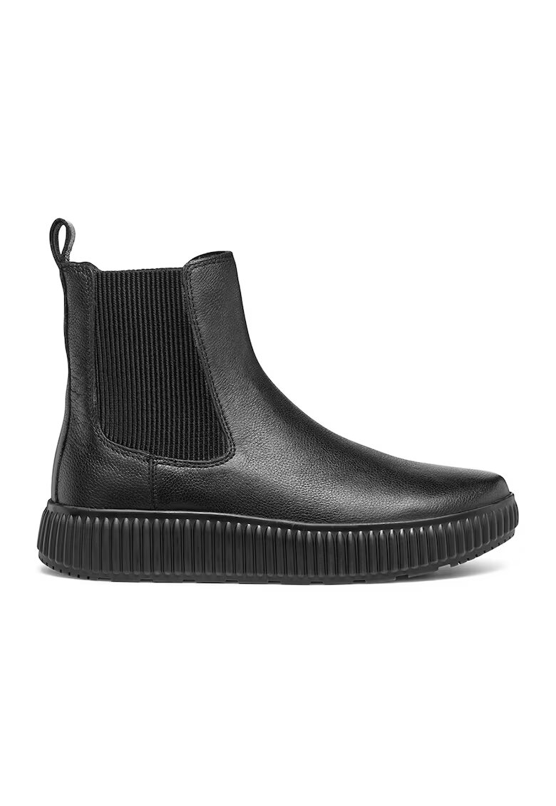 Geox Ghete Chelsea de piele - Negru