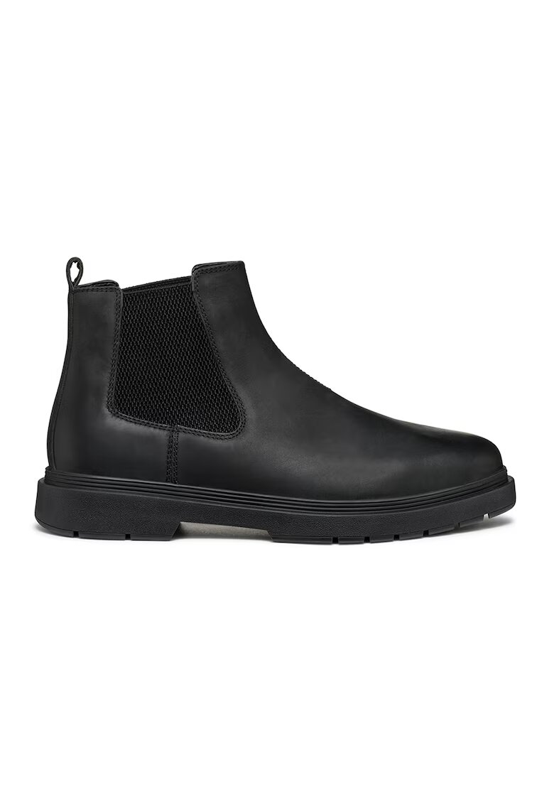 Geox Ghete Chelsea de piele - Negru