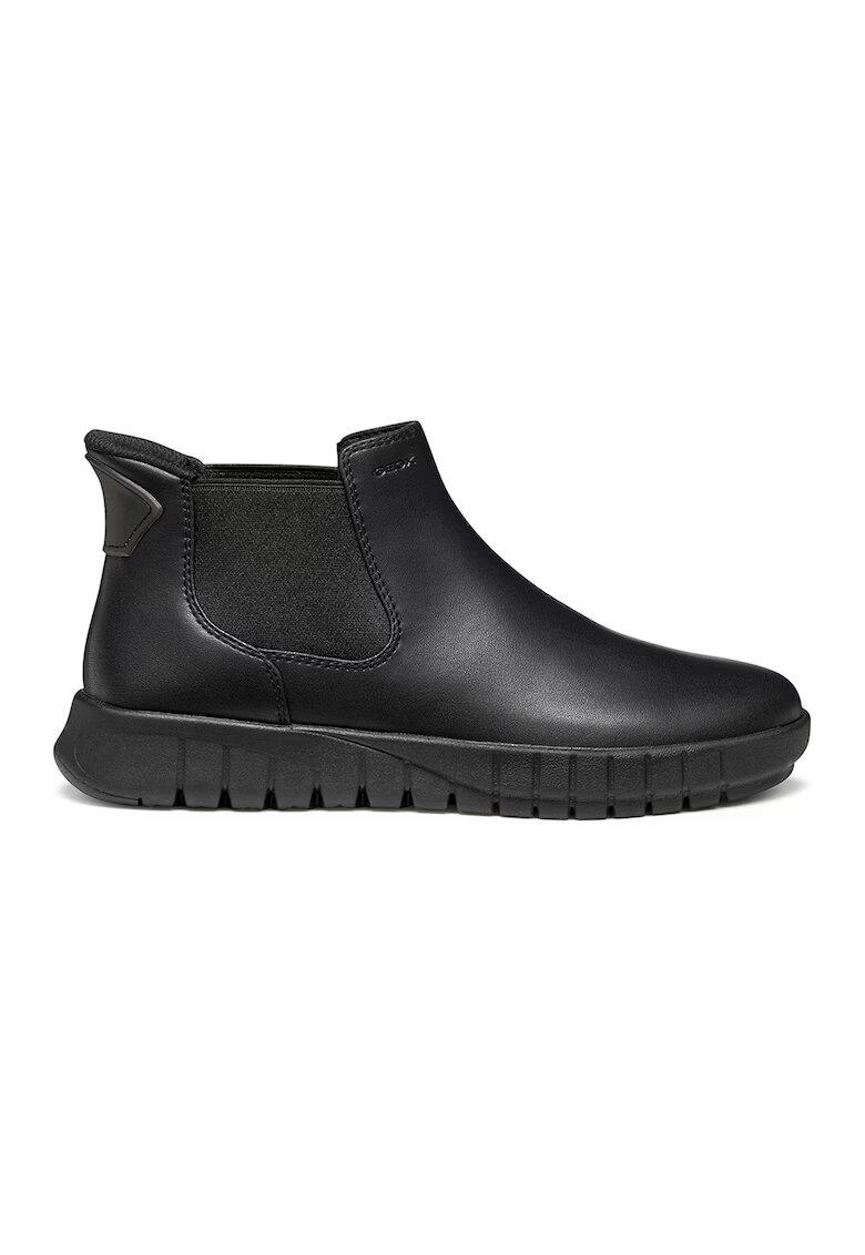 Geox Ghete Chelsea de piele - Negru