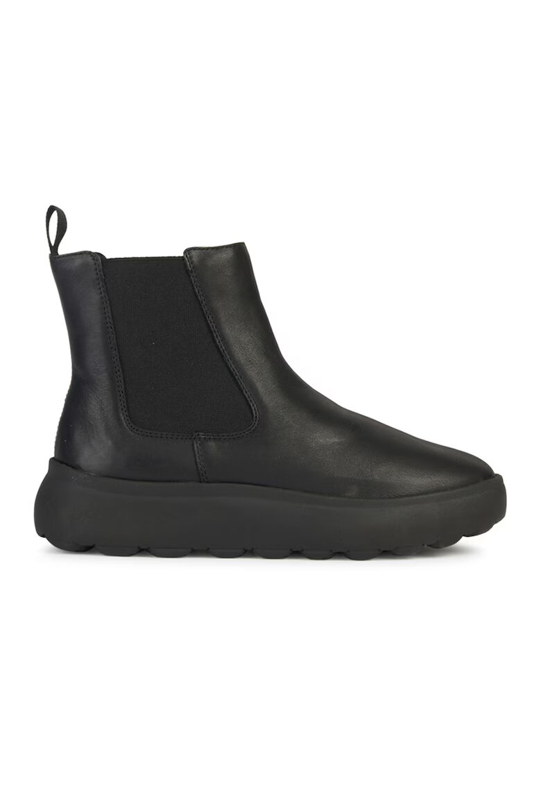 Geox Ghete Chelsea din piele - Negru