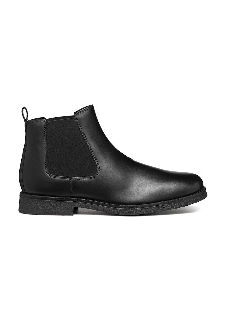 Geox Ghete Chelsea din piele - Negru