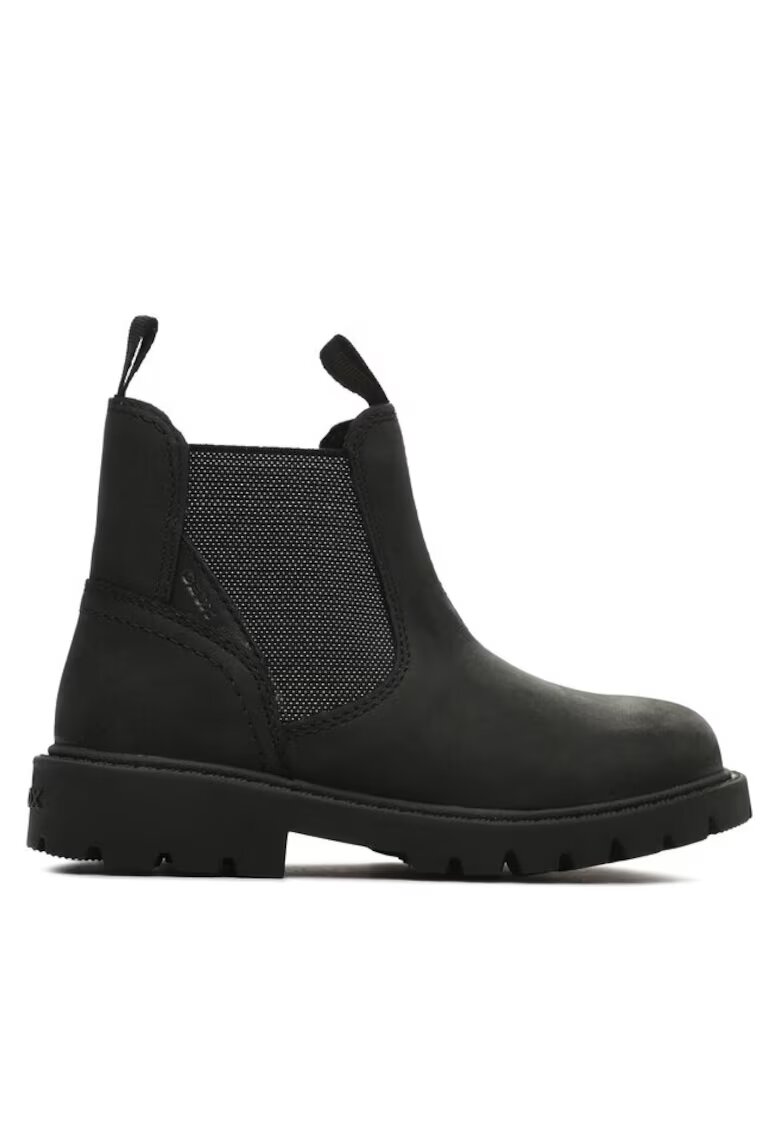 Geox Ghete copii - Piele naturala/Textil - Negru - Negru