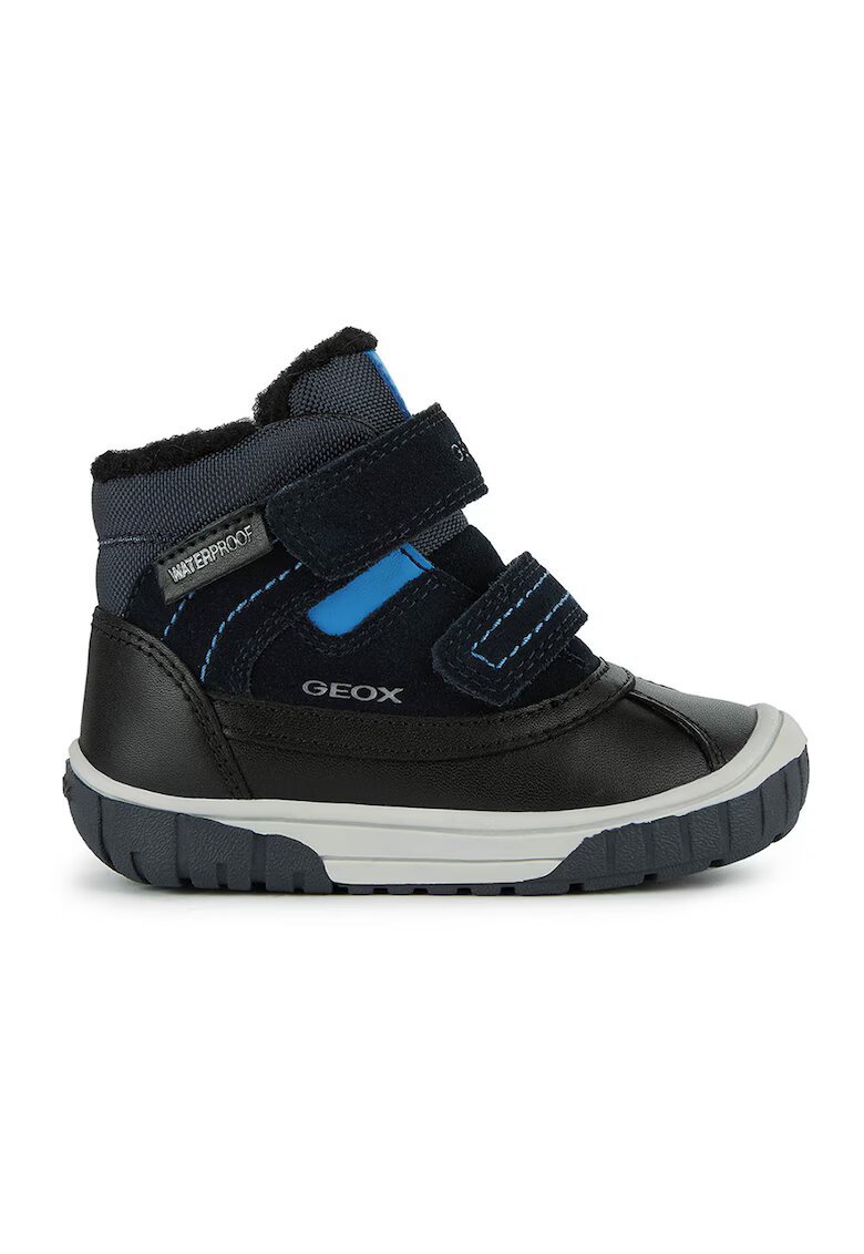 Geox Ghete cu detalii de piele intoarsa si piele - Negru/Bleumarin