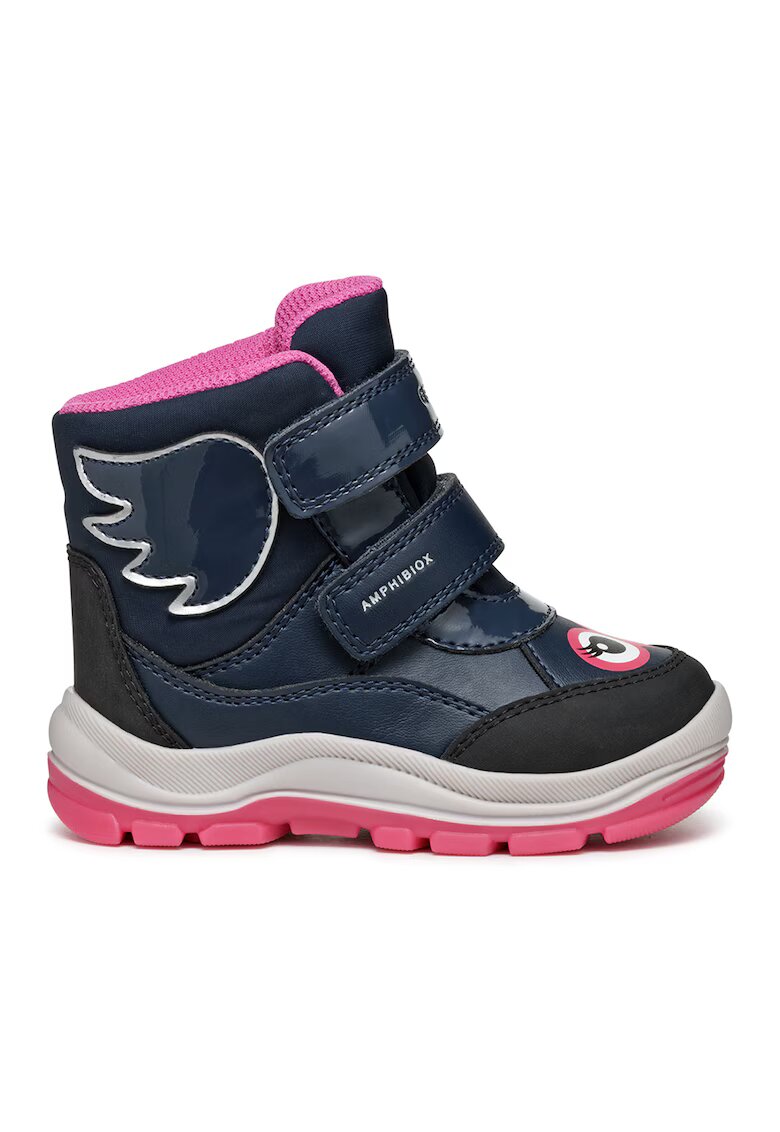 Geox Ghete cu inchidere velcro - Fucsia/Alb murdar/Bleumarin