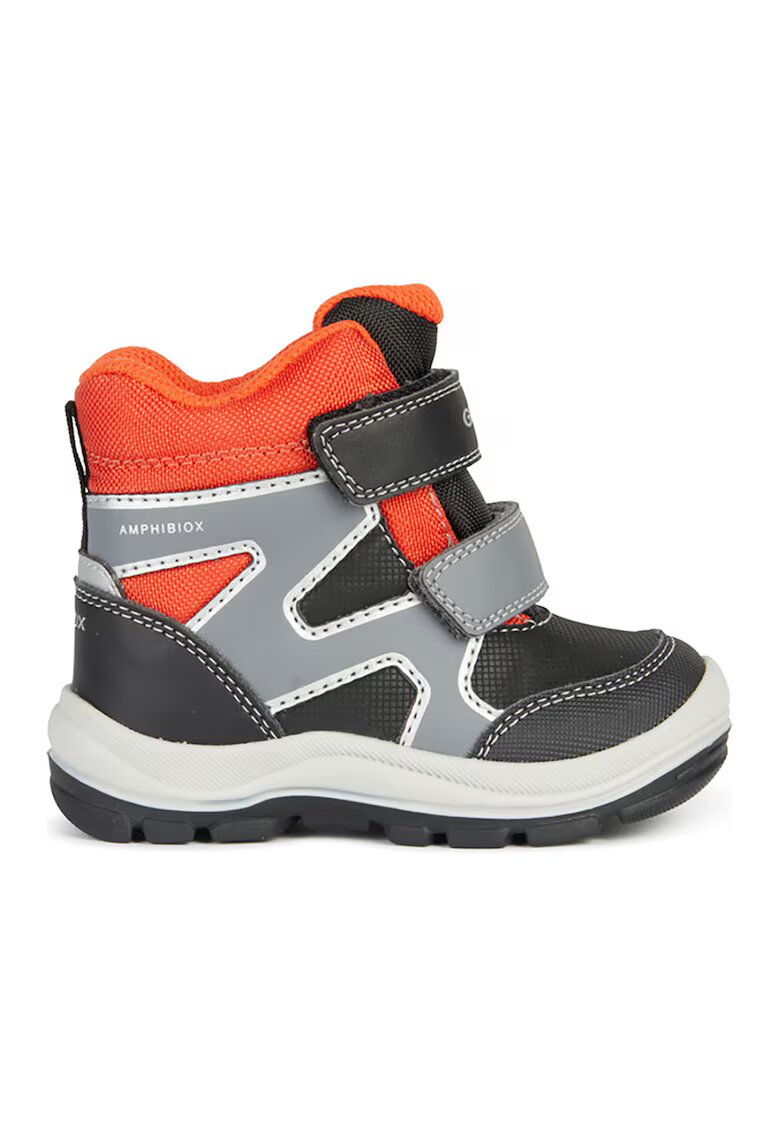 Geox Ghete cu inchidere velcro - Negru/Gri/Portocaliu