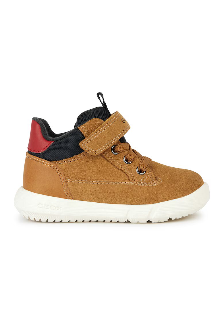Geox Ghete cu insertii de piele intoarsa si velcro - Caramel