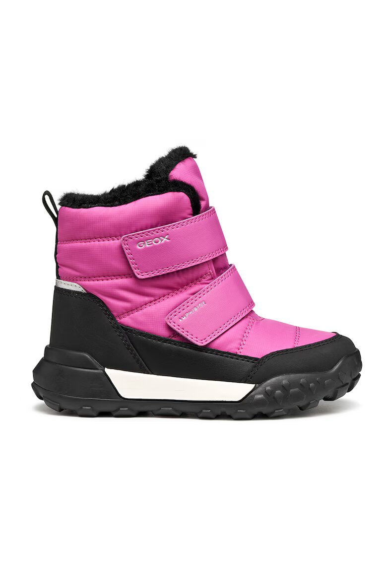 Geox Ghete de iarna cu inchidere velcro Trekkyup - Negru/Fucsia