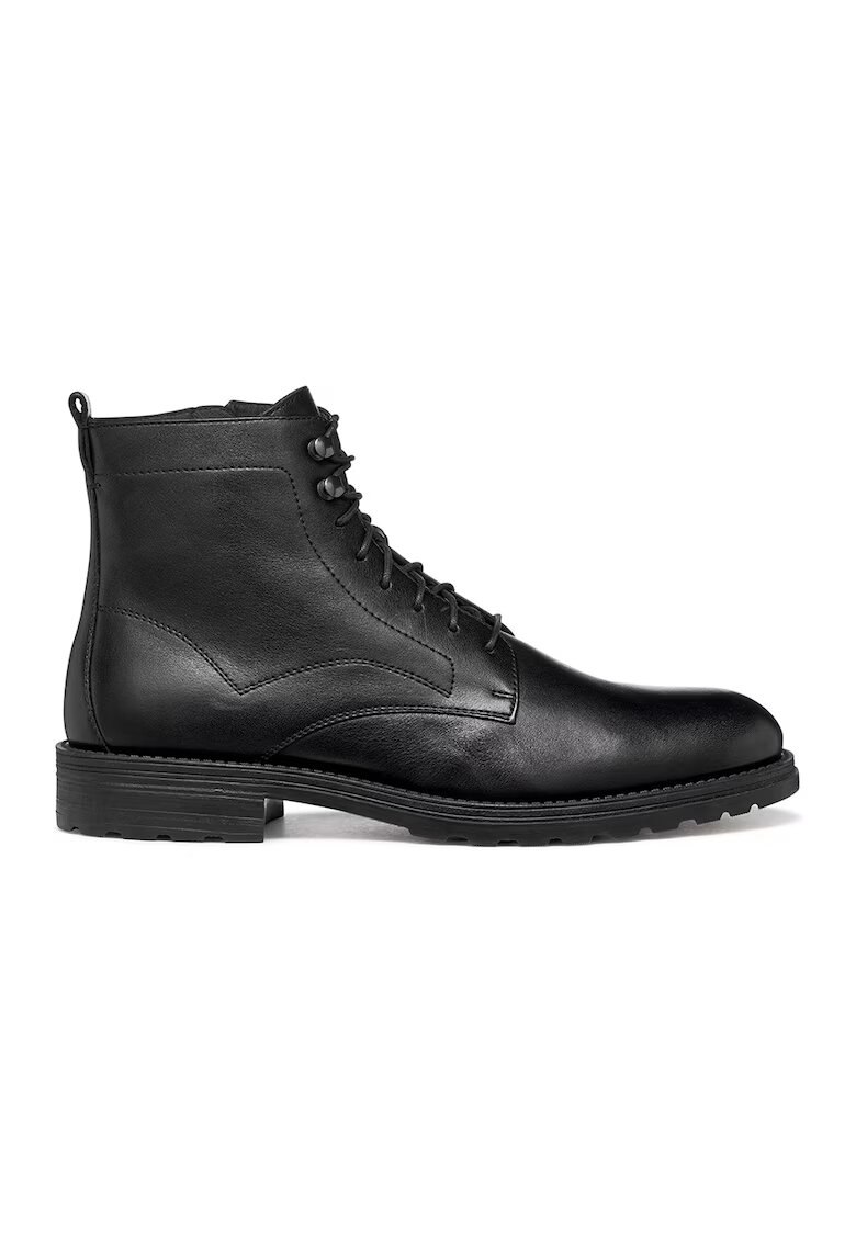 Geox Ghete de piele cu fermoar - Negru
