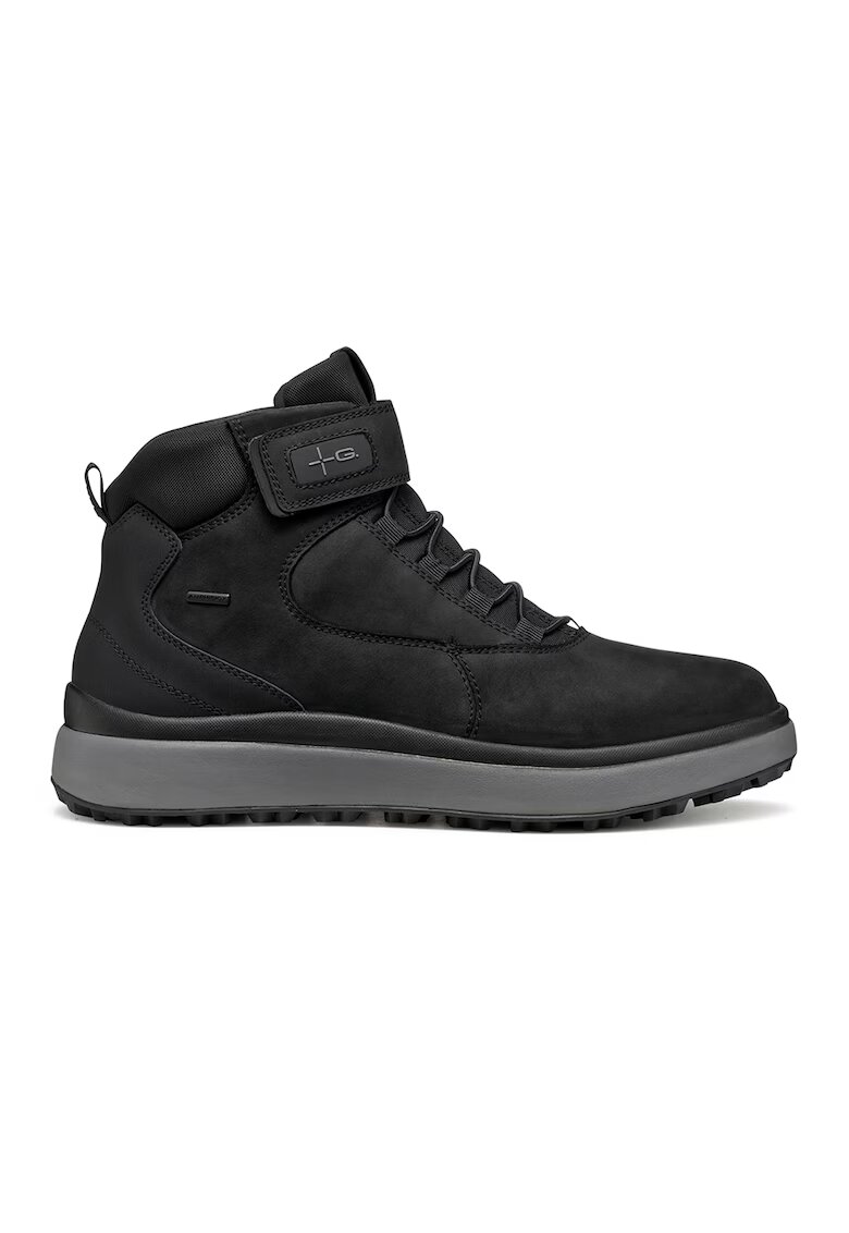 Geox Ghete de piele cu velcro - Negru