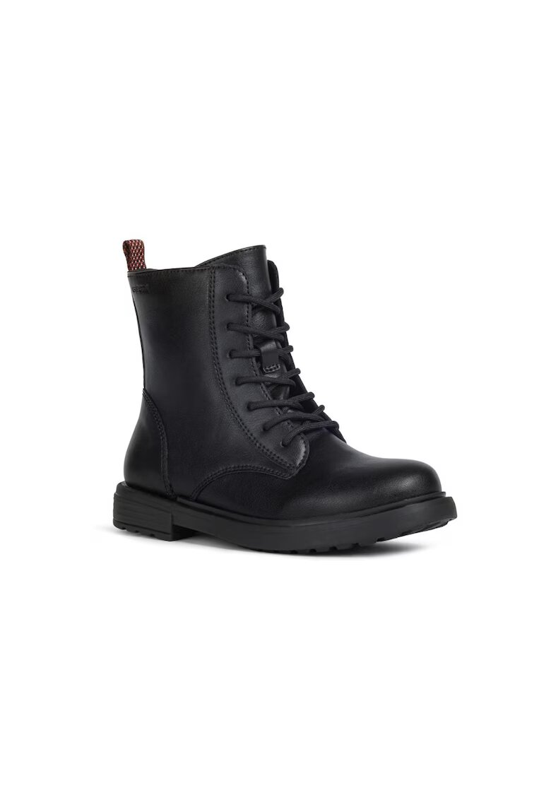 Geox Ghete de piele ecologica Eclair - Negru