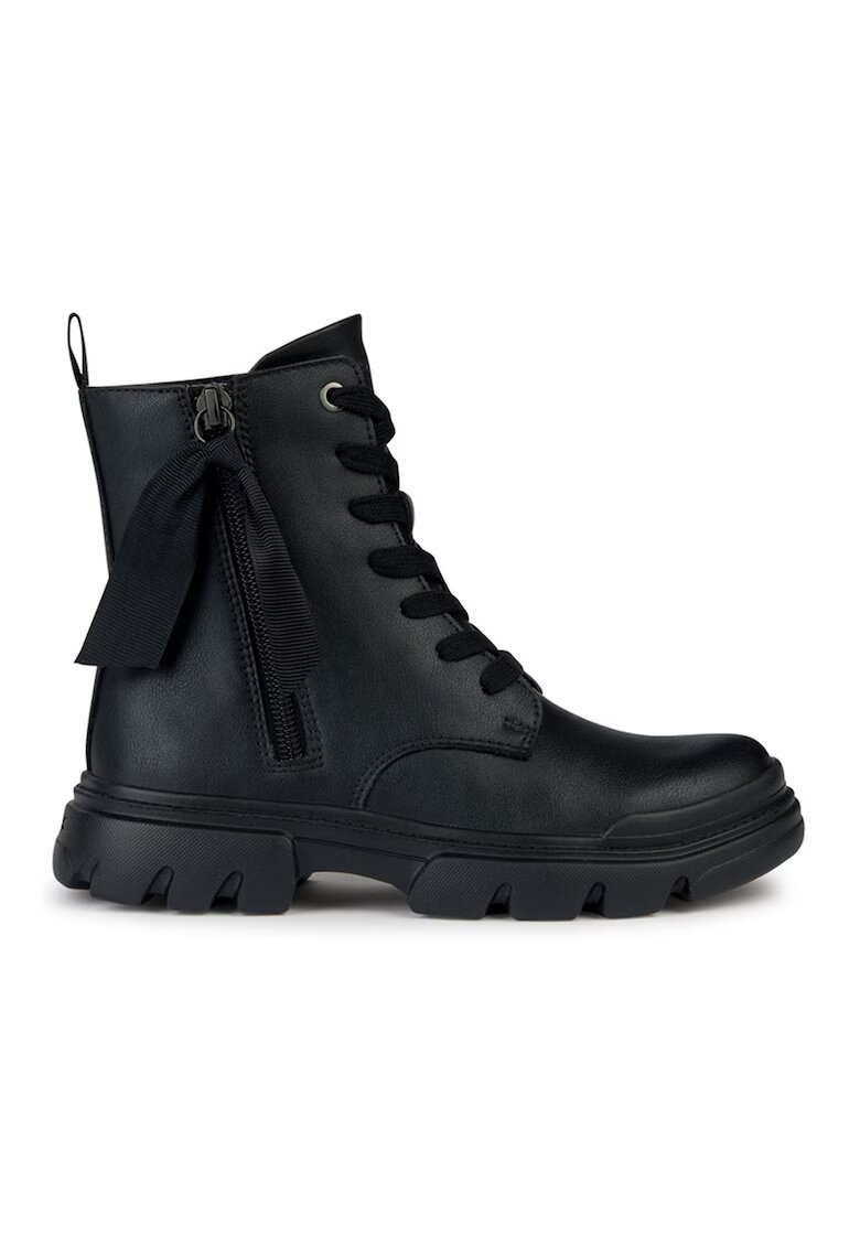 Geox Ghete de piele ecologica Junette - Negru