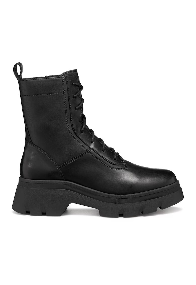 Geox Ghete de piele ecologica si piele - Negru