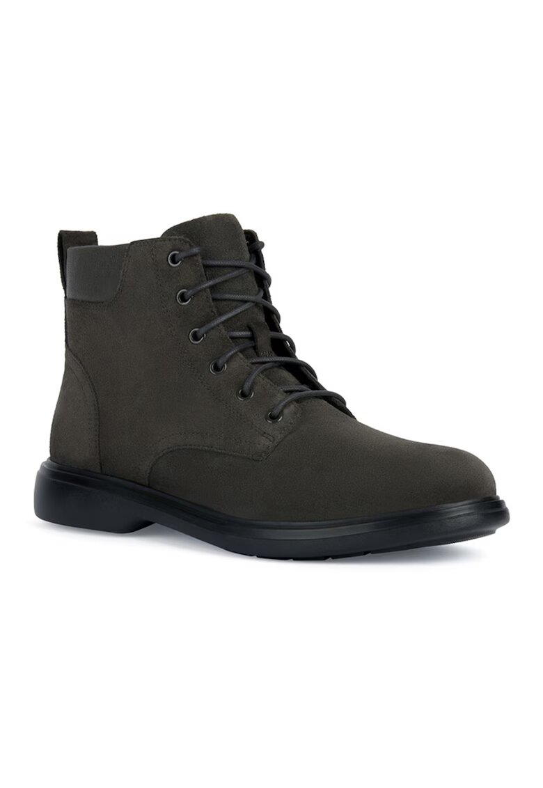 Geox Ghete de piele intoarsa - Gri antracit