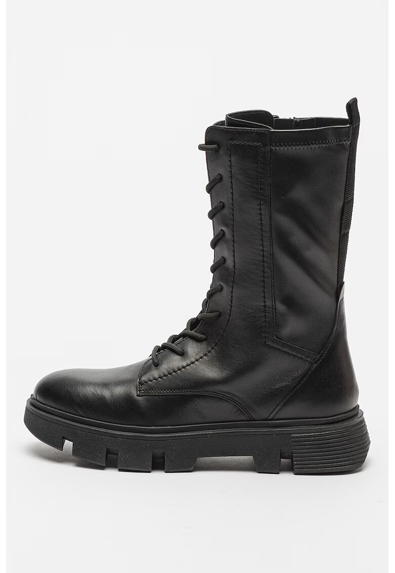 Geox Ghete de piele si piele ecologica - Negru