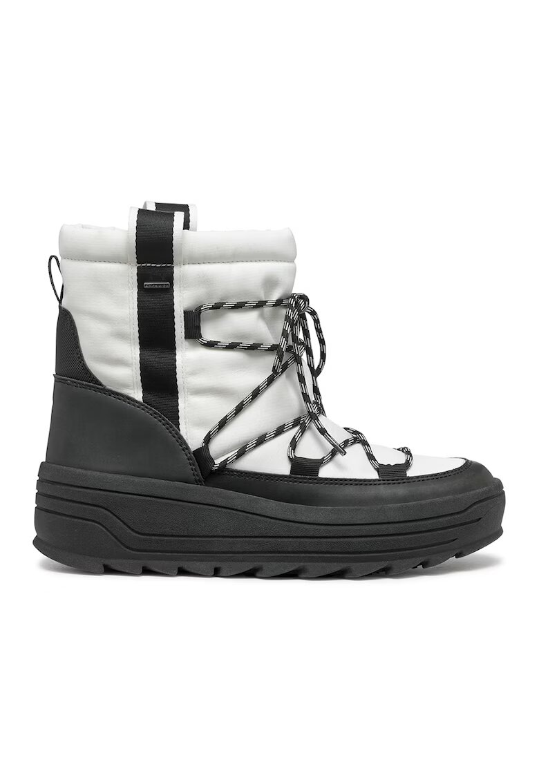 Geox Ghete de zapada fara inchidere - Negru stins/Alb optic