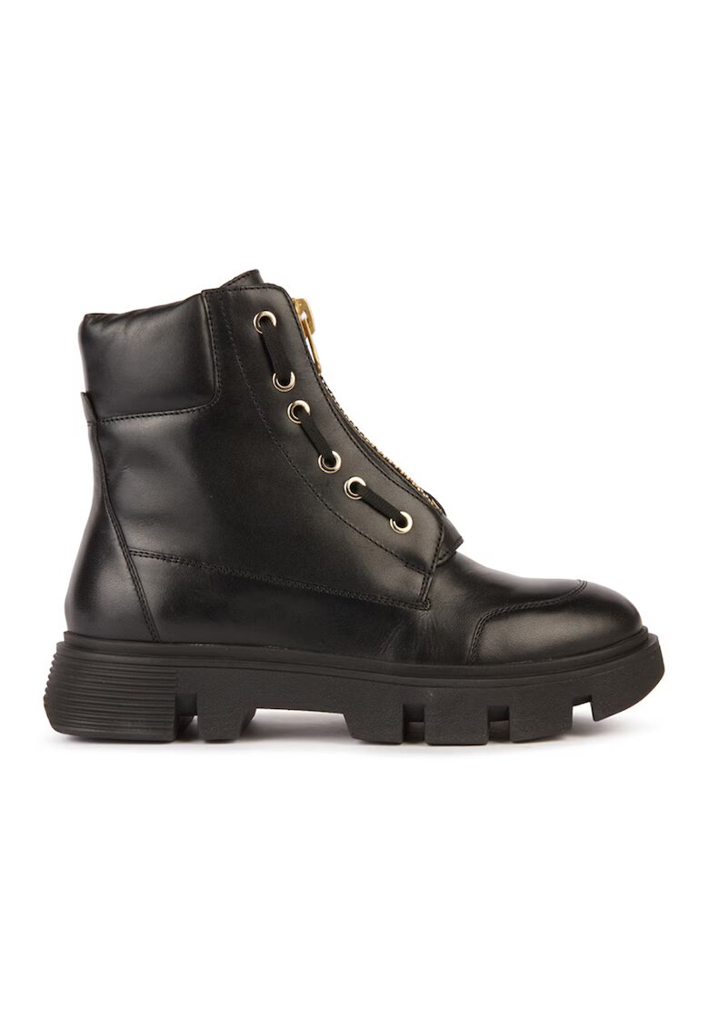 Geox Ghete din piele - Negru