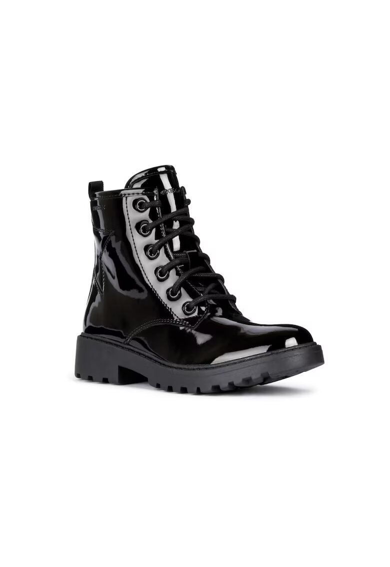 Geox Ghete fete - J Casey Girl - Poliuretan - Negru