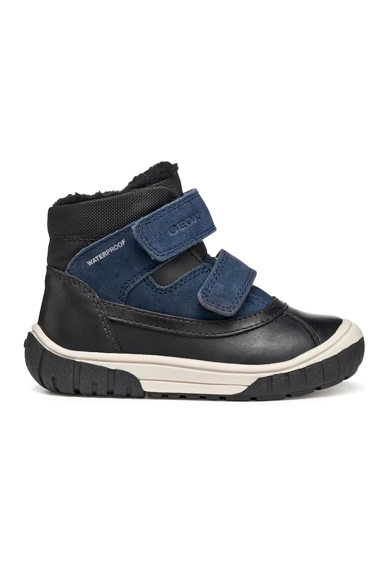 Geox Ghete impermeabile cu garnituri din piele - Negru/Bleumarin
