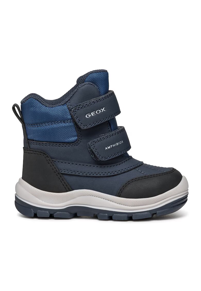Geox Ghete impermeabile cu inchidere velcro - Albastru inchis/Alb murdar/Bleumarin