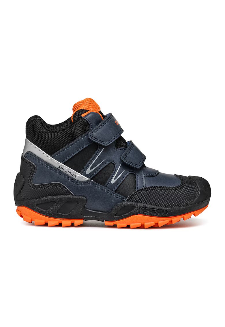 Geox Ghete impermeabile cu inchidere velcro - Albastru inchis/Portocaliu mandarina/Bleumarin