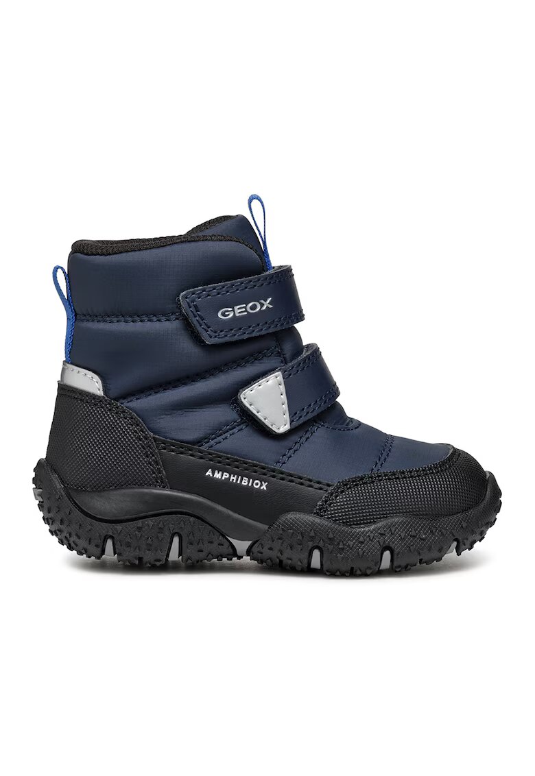 Geox Ghete impermeabile cu inchidere velcro Baltic - Negru/Albastru royal/Bleumarin
