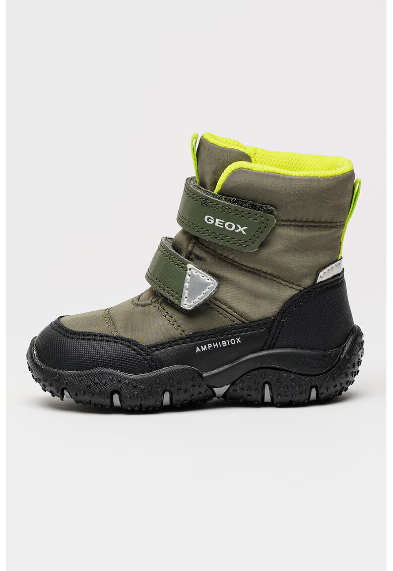 Geox Ghete impermeabile cu inchidere velcro Baltic - Negru/Kaki