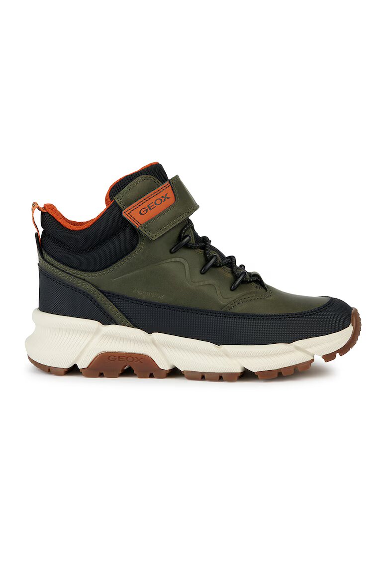 Geox Ghete impermeabile cu inchidere velcro - Negru/Kaki