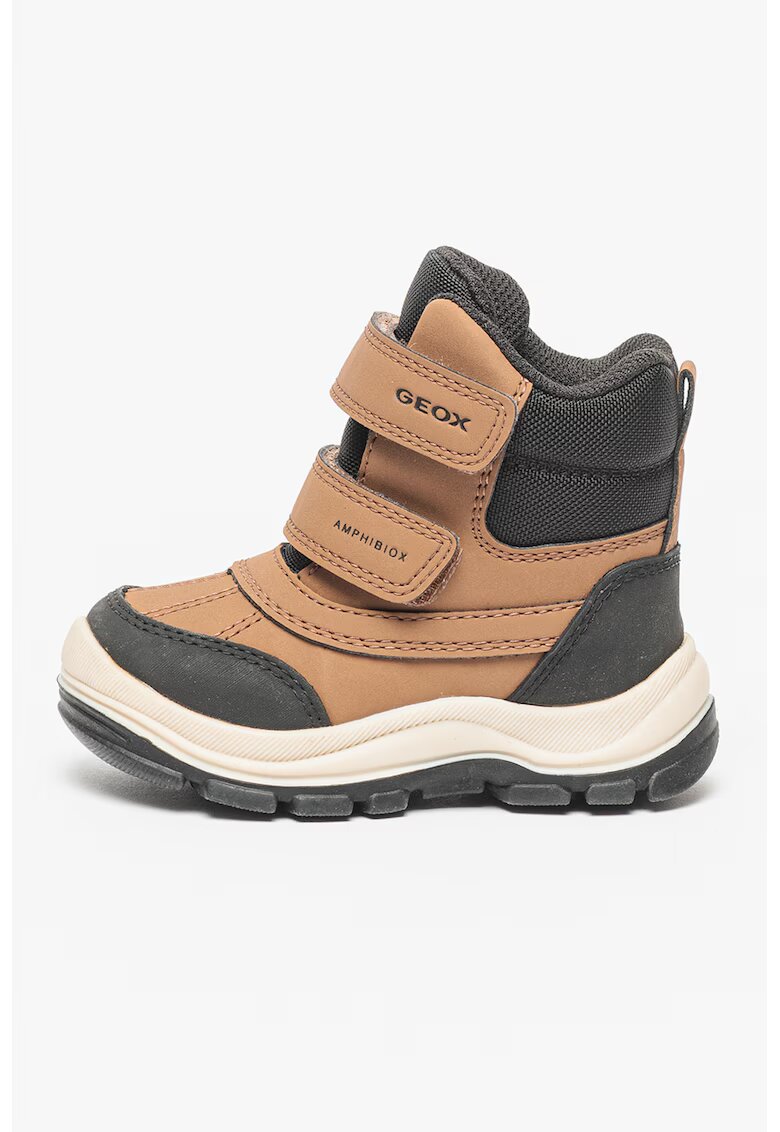 Geox Ghete impermeabile cu inchidere velcro - Negru/Maro