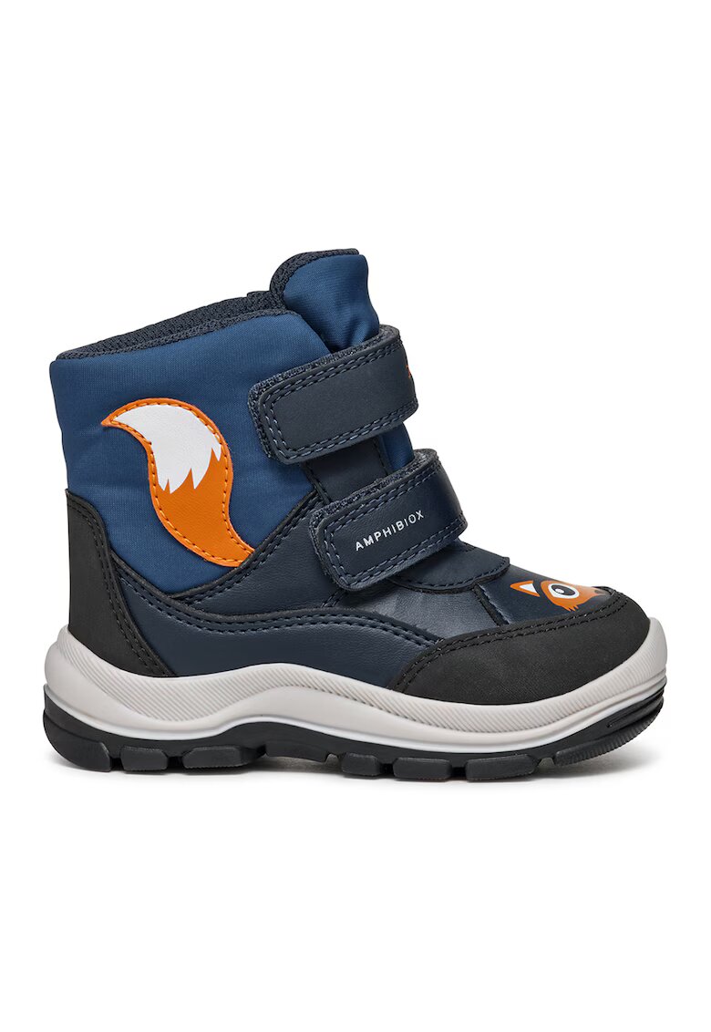 Geox Ghete impermeabile cu inchidere velcro - Portocaliu mandarina/Alb murdar/Bleumarin