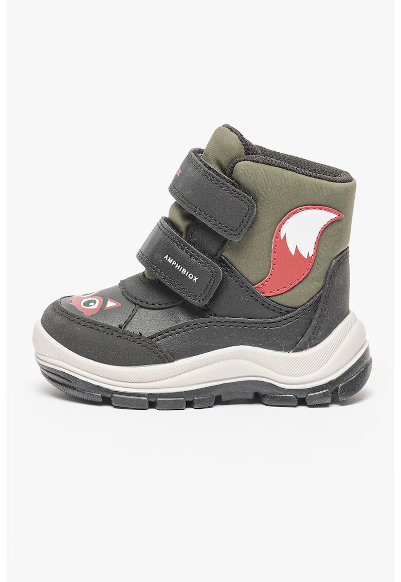 Geox Ghete impermeabile cu inchidere velcro - Verde/Negru