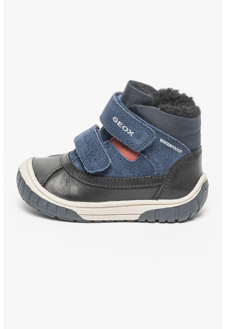 Geox Ghete impermeabile cu insertii de piele intoarsa - Negru/Bleumarin