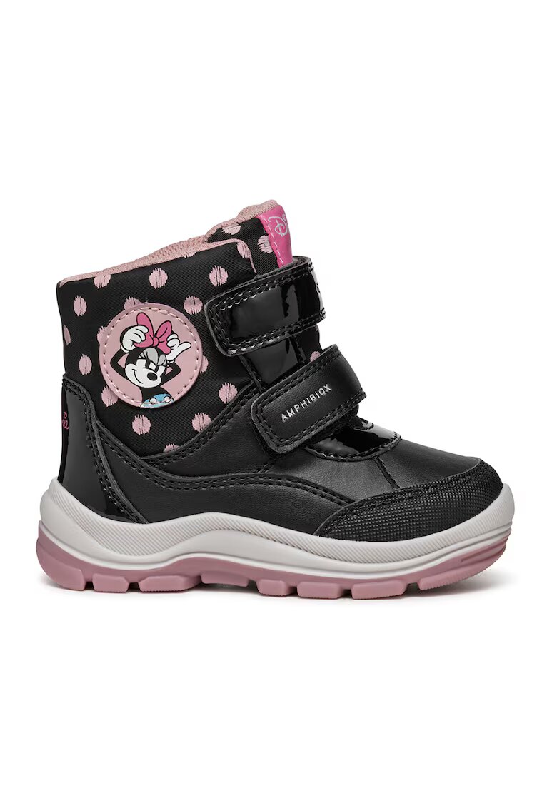 Geox Ghete impermeabile cu model cu desene - Negru/Roz pastel