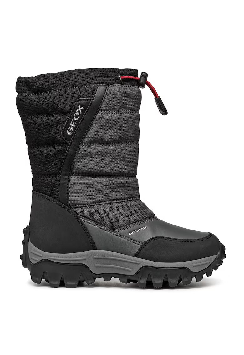 Geox Ghete impermeabile cu segmente matlasate fara inchidere Himalaya ABX - Negru/Gri antracit