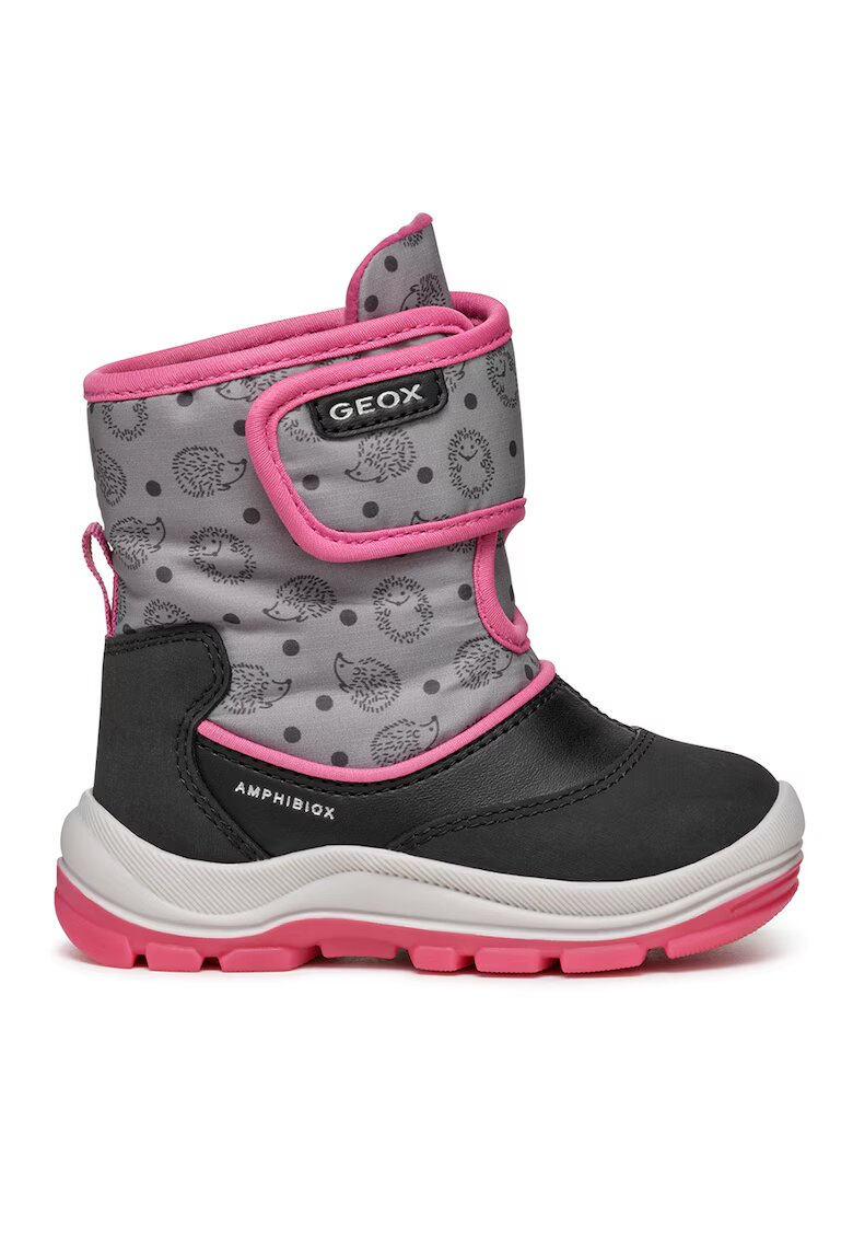 Geox Ghete impermeabile cu velcro - Negru/Fucsia