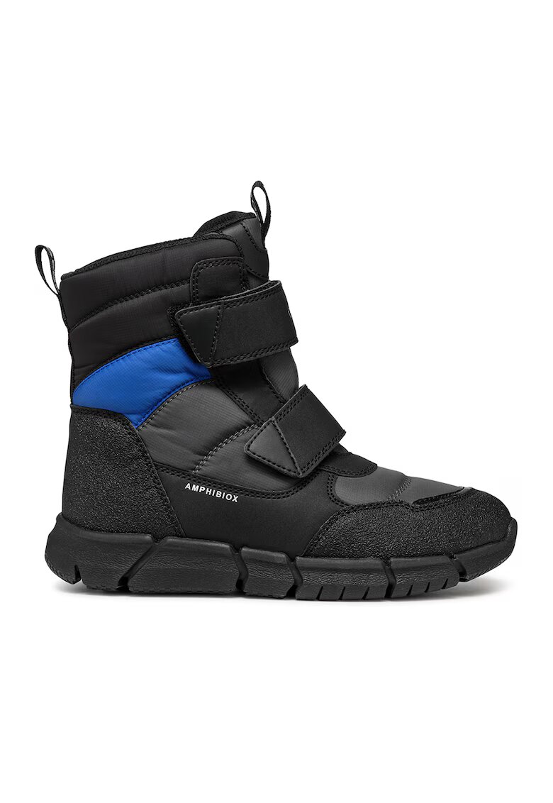 Geox Ghete impermeabile de iarna cu velcro Flexyper ABX - Negru/Gri inchis