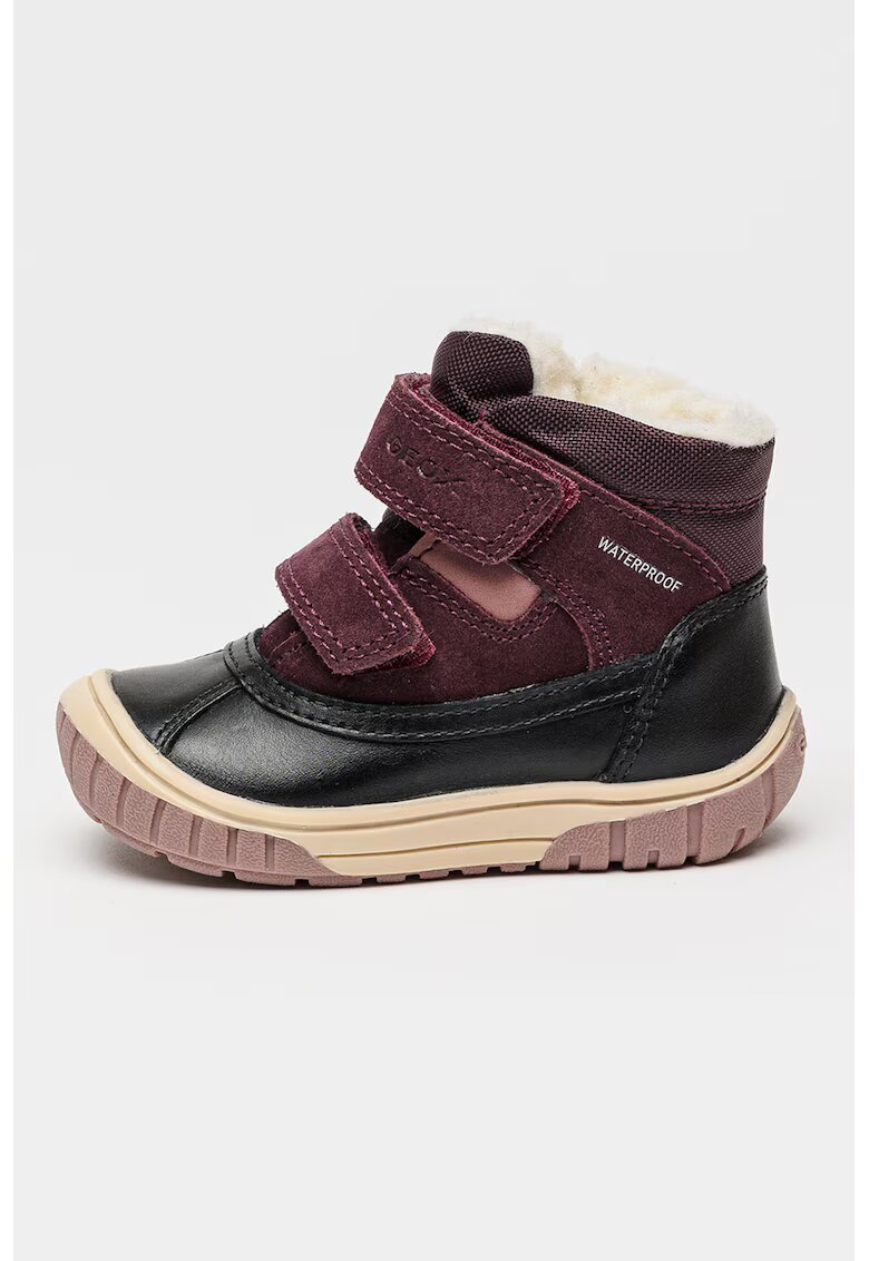 Geox Ghete impermeabile Omar - Negru/Violet tyrian