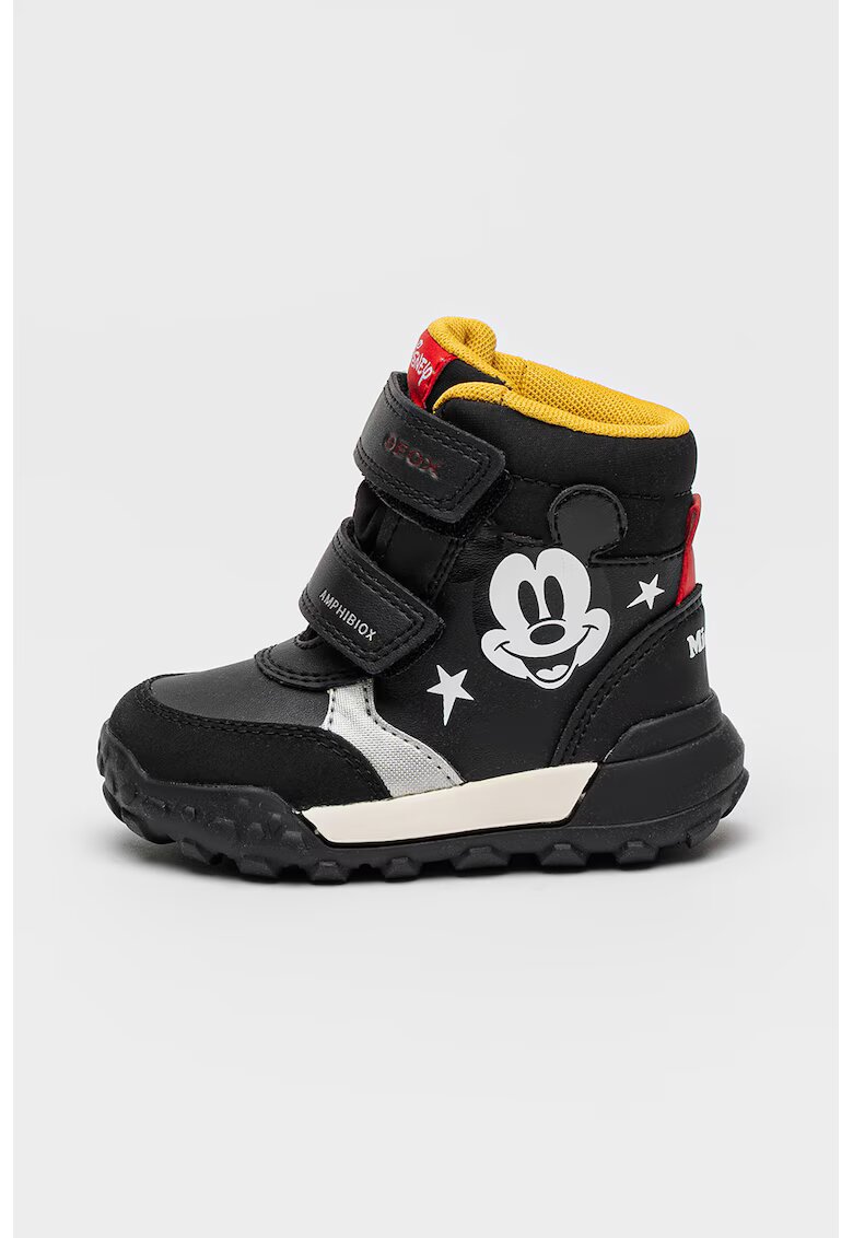 Geox Ghete impermneabile cu Mickey Mouse - Alb/Negru/Galben