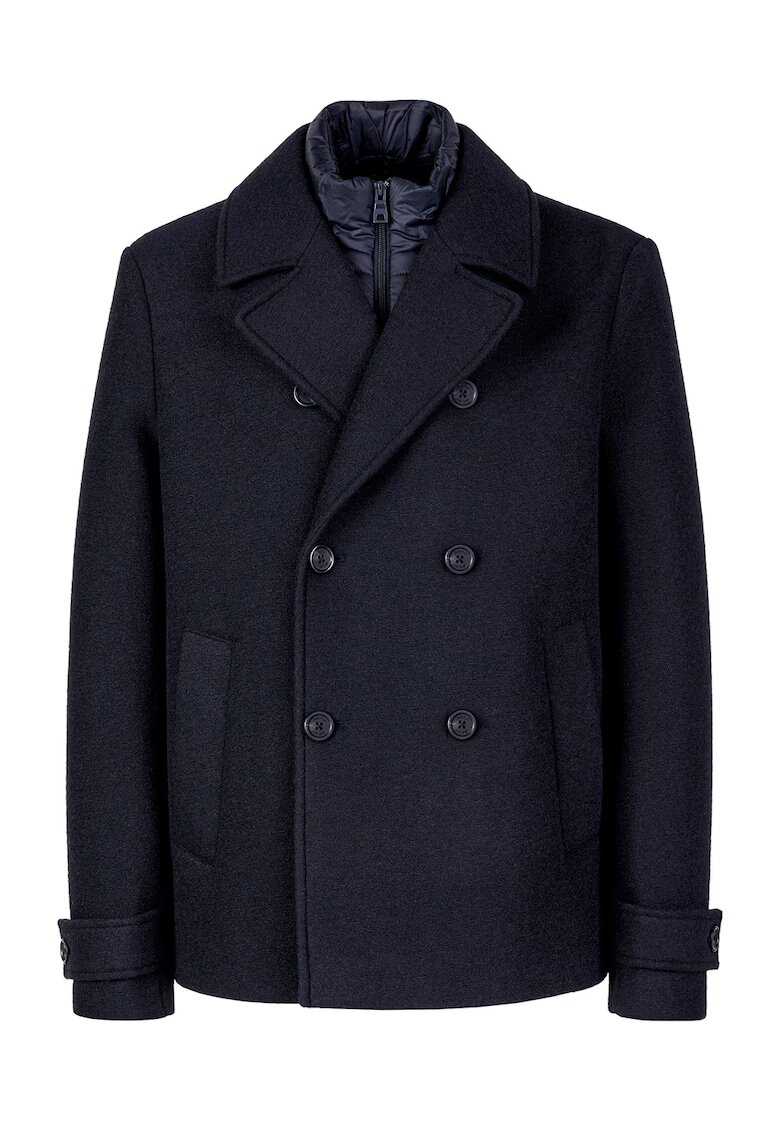 Geox Haina scurta 2in1 din amestec de lana Claudio - Bleumarin