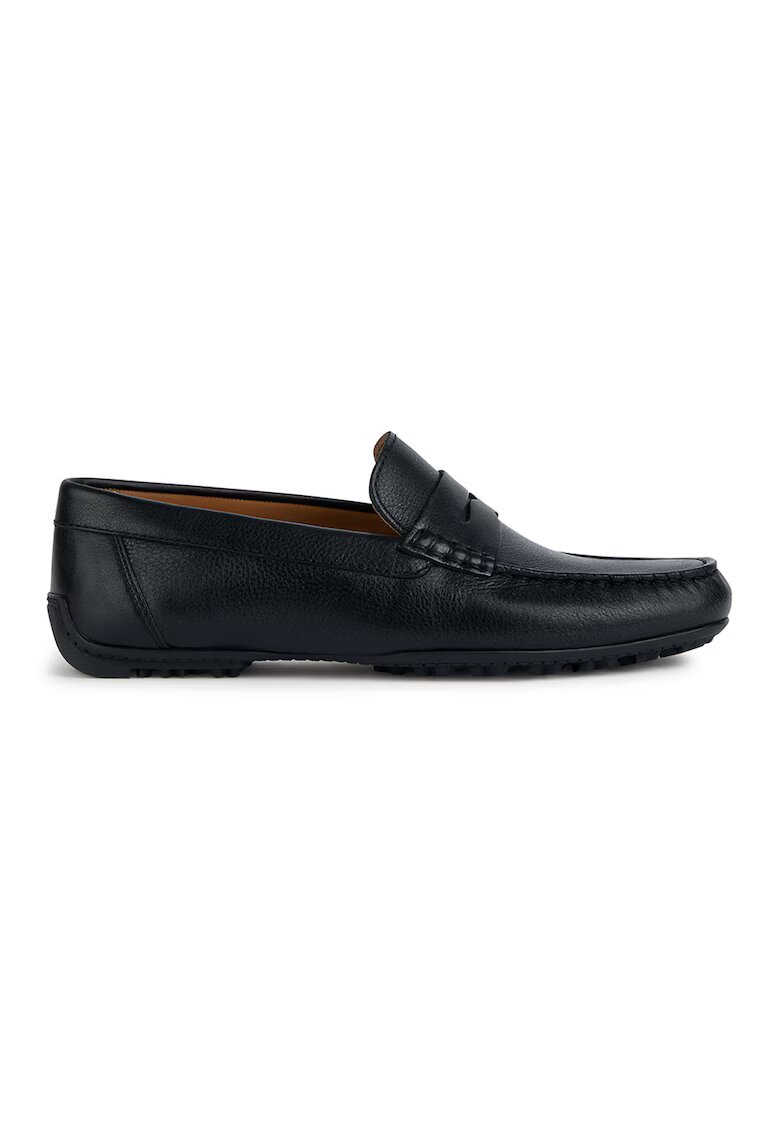 Geox Mocasini de piele cu aspect texturat - Negru