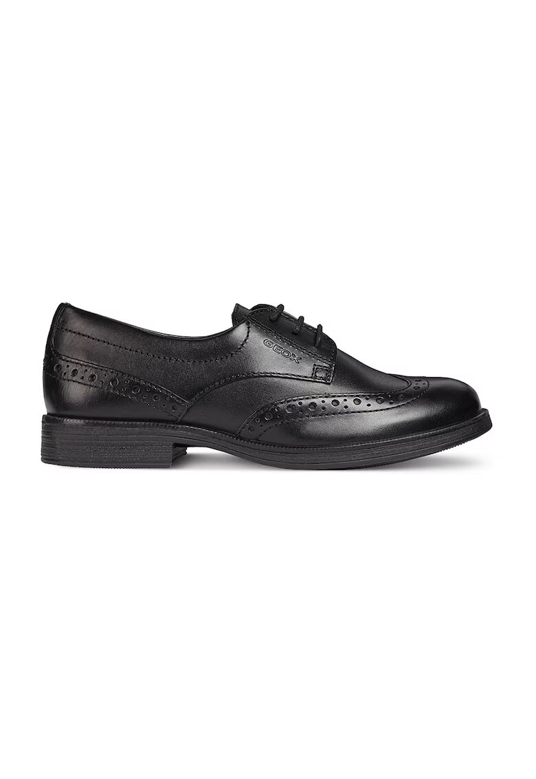 Geox Pantofi brogue de piele - Negru