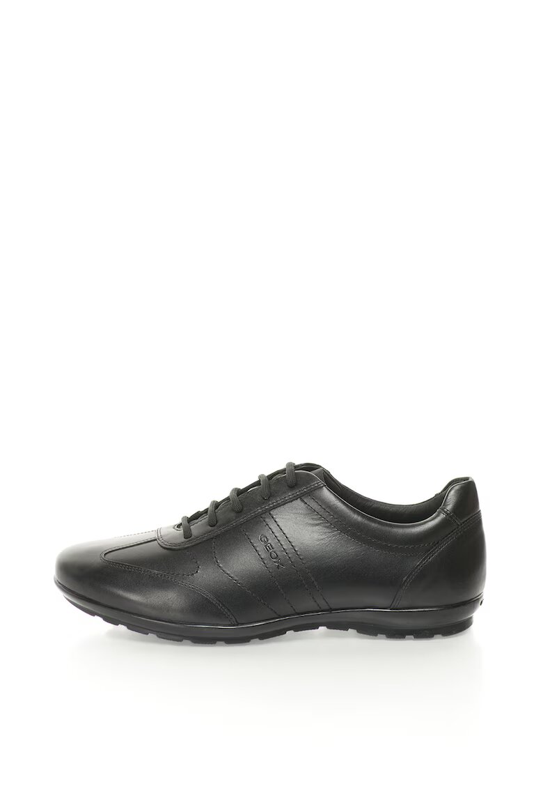 Geox Pantofi casual de piele cu limba de plasa Symbol - Negru