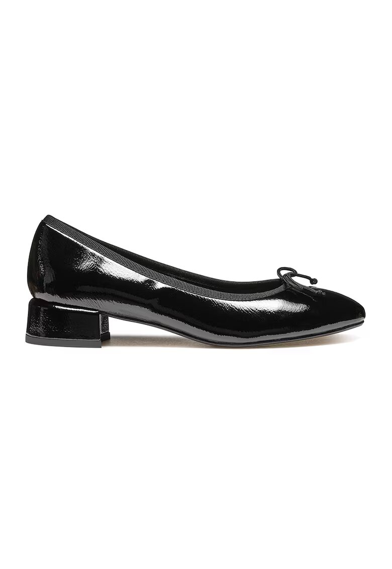 Geox Pantofi de piele ecologica cu funda - Negru