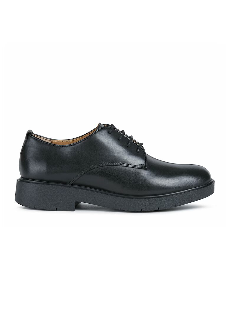 Geox Pantofi Derby de piele - Negru