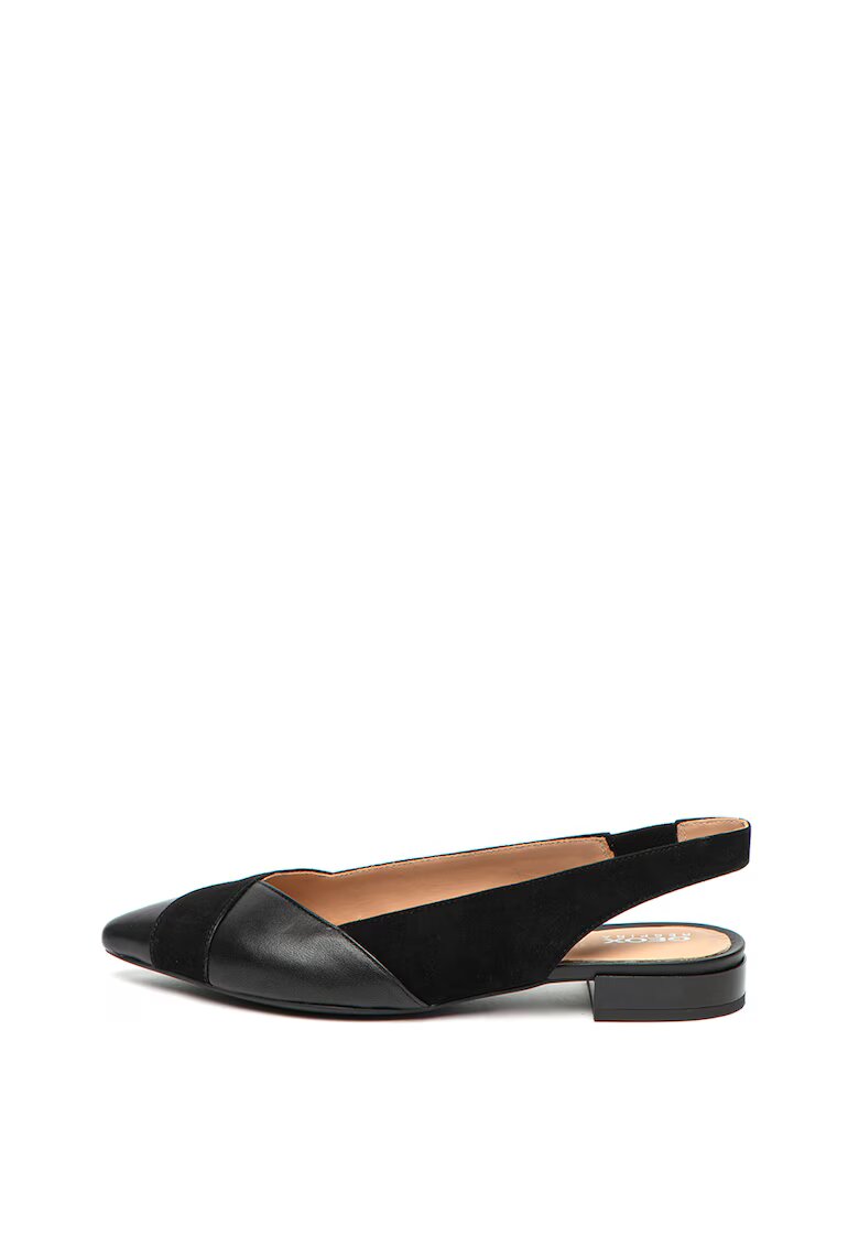 Geox Pantofi din piele si piele intoarsa - cu bareta slingback Charyssa