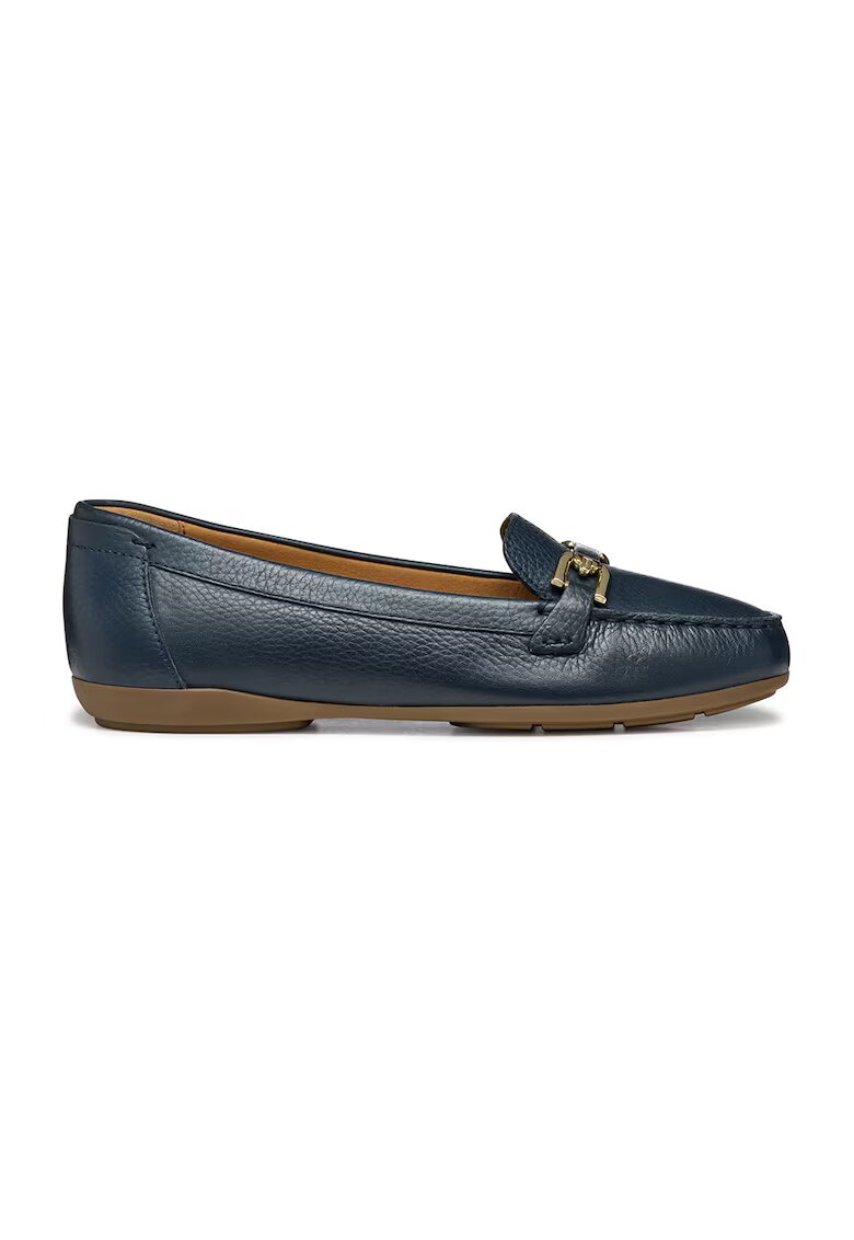 Geox Pantofi loafer din piele cu detalii metalice - Bleumarin