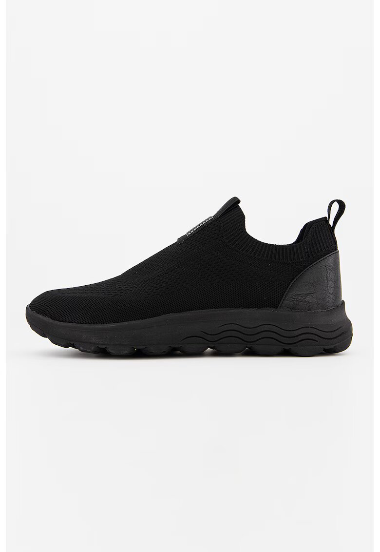Geox Pantofi slip-on din material textil Spherica - Negru