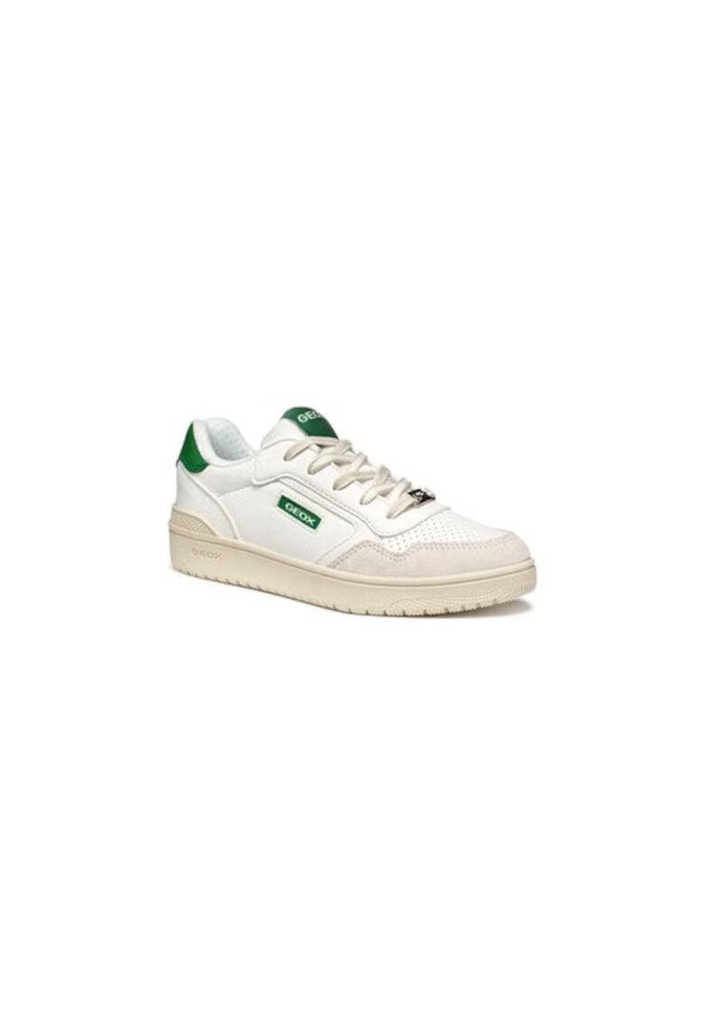 Geox Pantofi sport baieti 304626555 - Piele ecologica - Alb - Alb